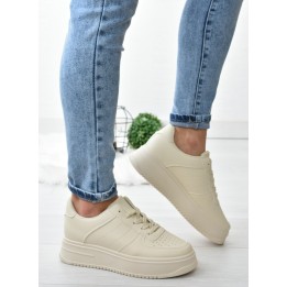 Buty sportowe na platformie damskie G191P Beżowe