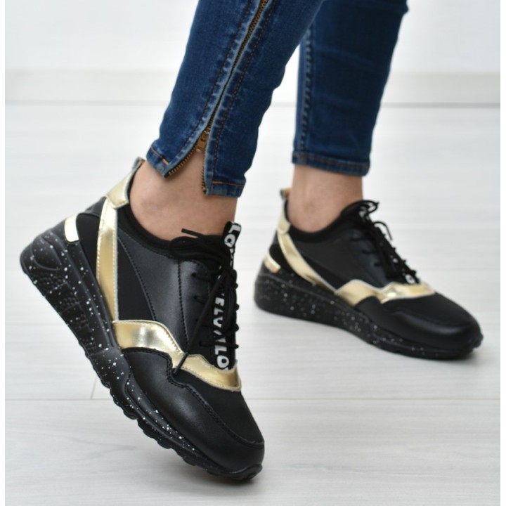 Sneakersy damskie S.Barski 97819 Czarne