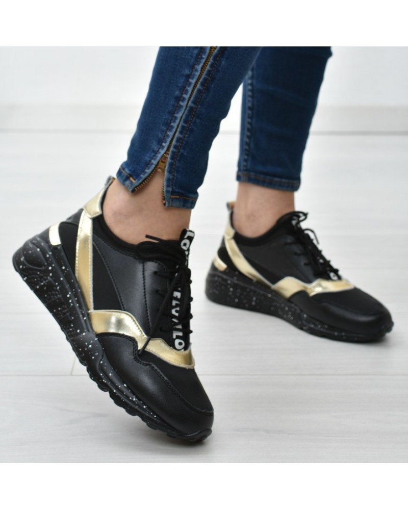 Sneakersy damskie S.Barski 97819 Czarne