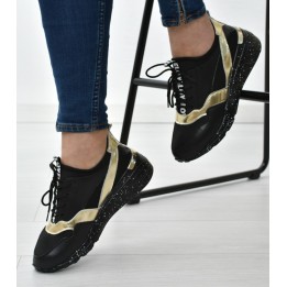 Sneakersy damskie S.Barski 97819 Czarne
