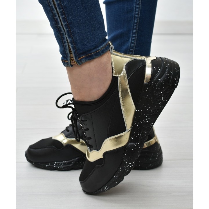 Sneakersy damskie S.Barski 97819 Czarne