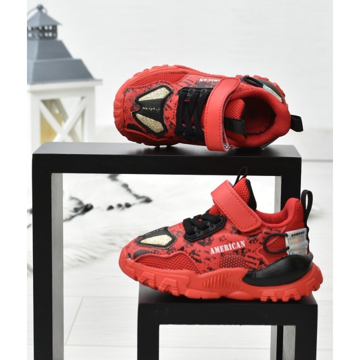 Buty sportowe dziecięce American BD08 Czerwone
