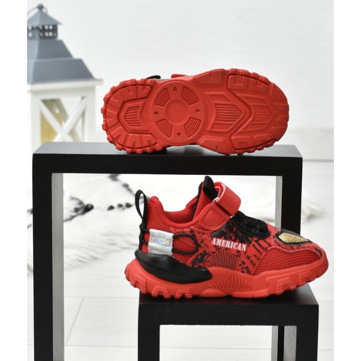Buty sportowe dziecięce American BD08 Czerwone