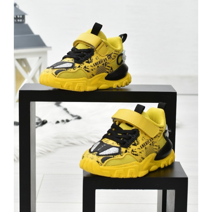 Buty sportowe dziecięce American BD08 Żółte