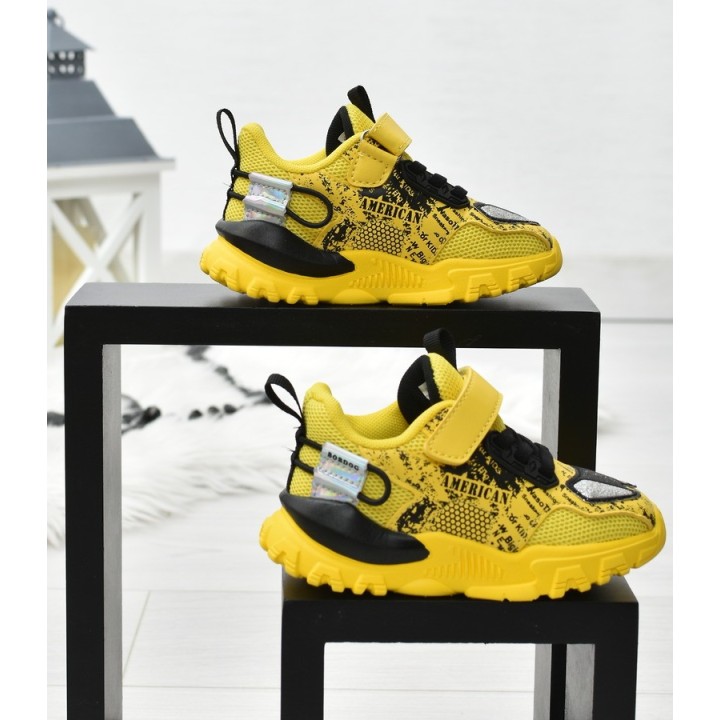 Buty sportowe dziecięce American BD08 Żółte