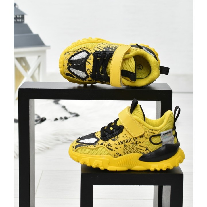 Buty sportowe dziecięce American BD08 Żółte