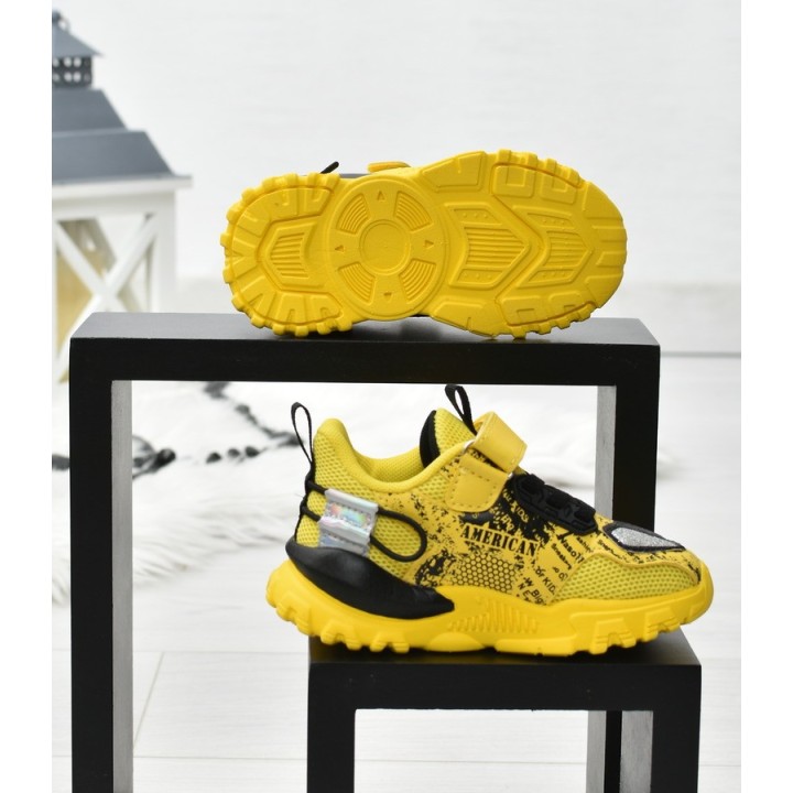 Buty sportowe dziecięce American BD08 Żółte