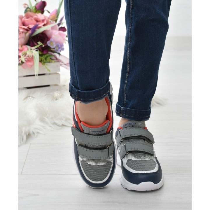Buty sportowe dziecięce American ES08 Szare