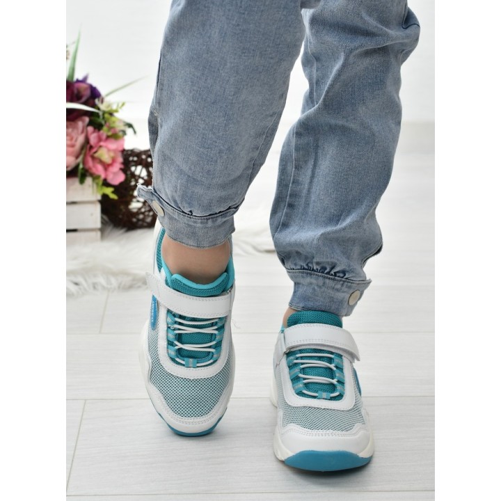 Buty sportowe dziecięce American RL16 Białe/niebieskie