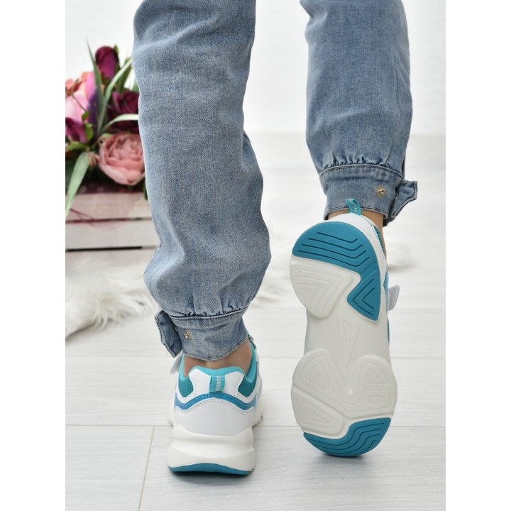 Buty sportowe dziecięce American RL16 Białe/niebieskie