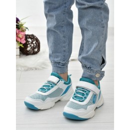 Buty sportowe dziecięce American RL16 Białe/niebieskie