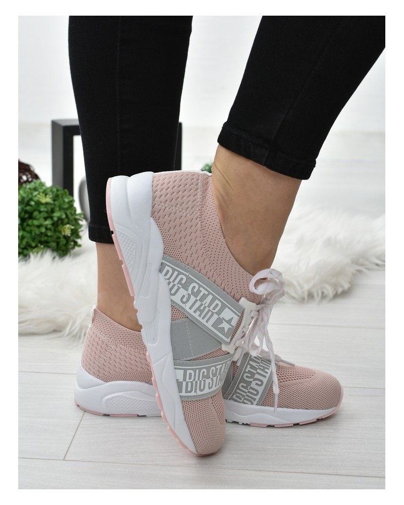 Buty sportowe damskie Big Star HH274353 Różowe