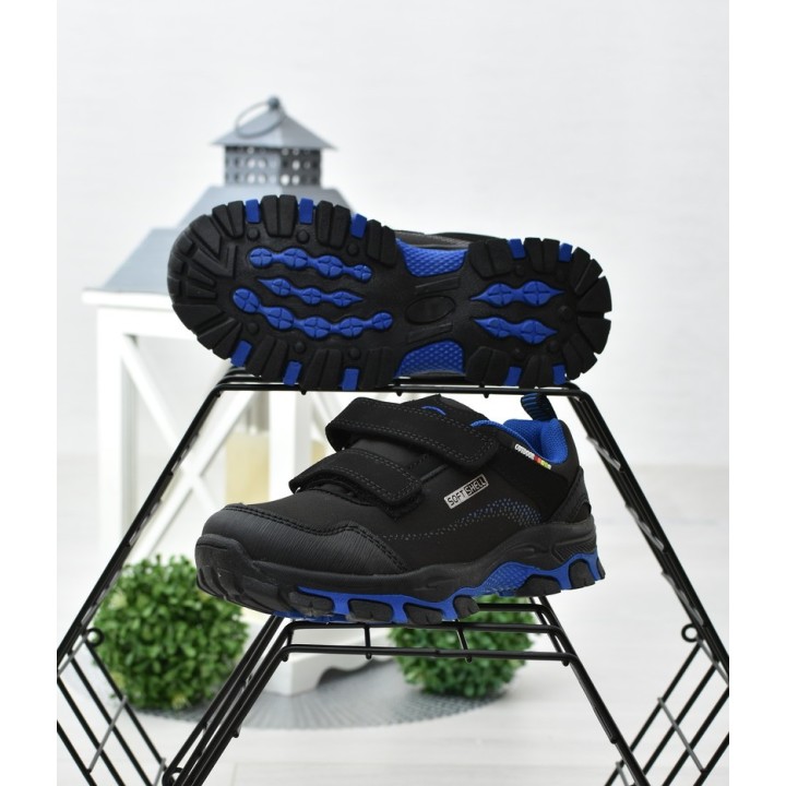 Buty trekkingowe dziecięce American WT14 Czarne/niebieskie
