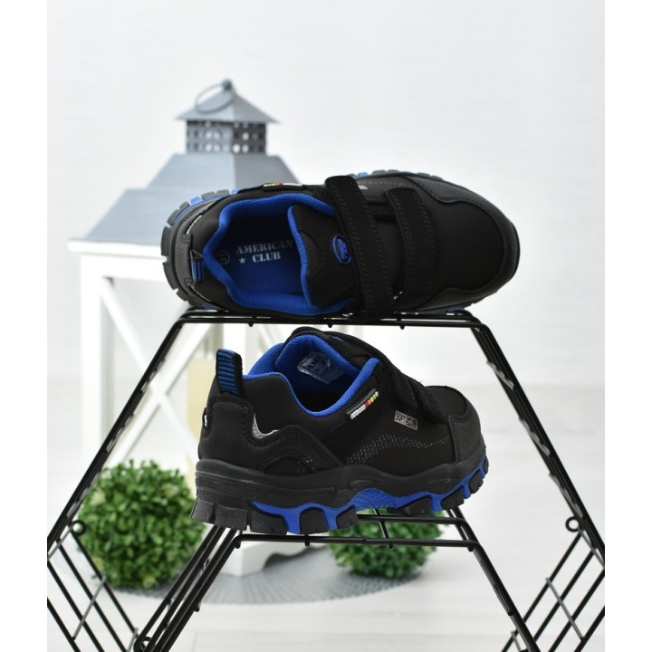 Buty trekkingowe dziecięce American WT14 Czarne/niebieskie
