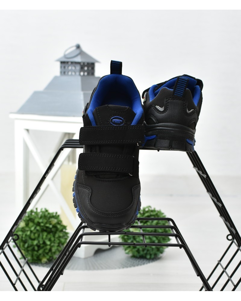 Buty trekkingowe dziecięce American WT14 Czarne/niebieskie