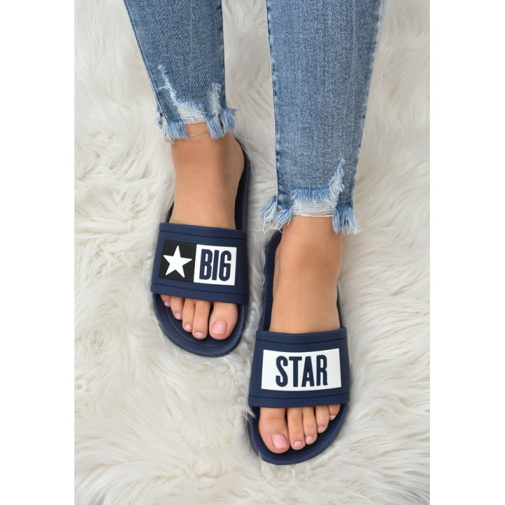 Klapki basenowe Big Star DD274A265 Granatowe