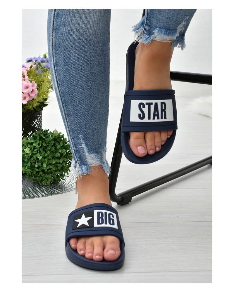 Klapki basenowe Big Star DD274A265 Granatowe