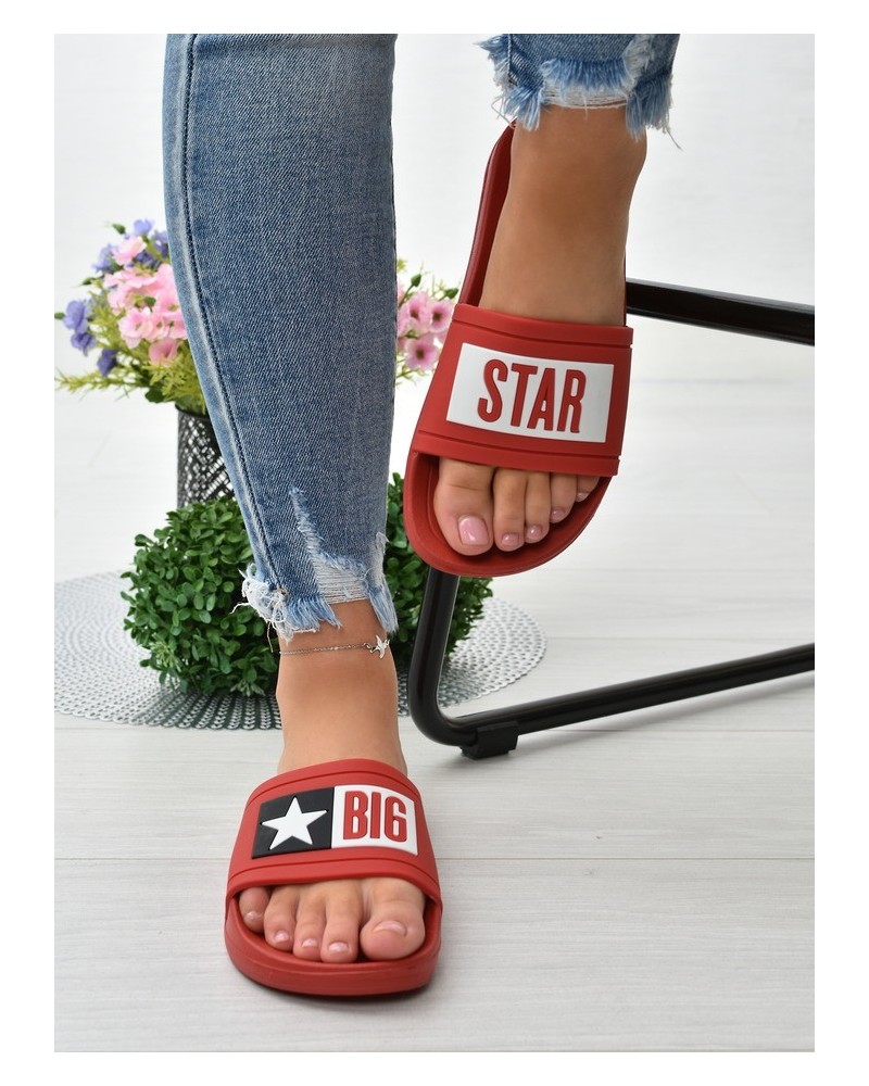 Klapki basenowe Big Star DD274A267 Czerwone