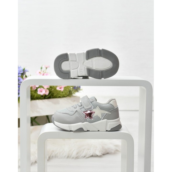 Buty sportowe dziecięce American XD09 Szare