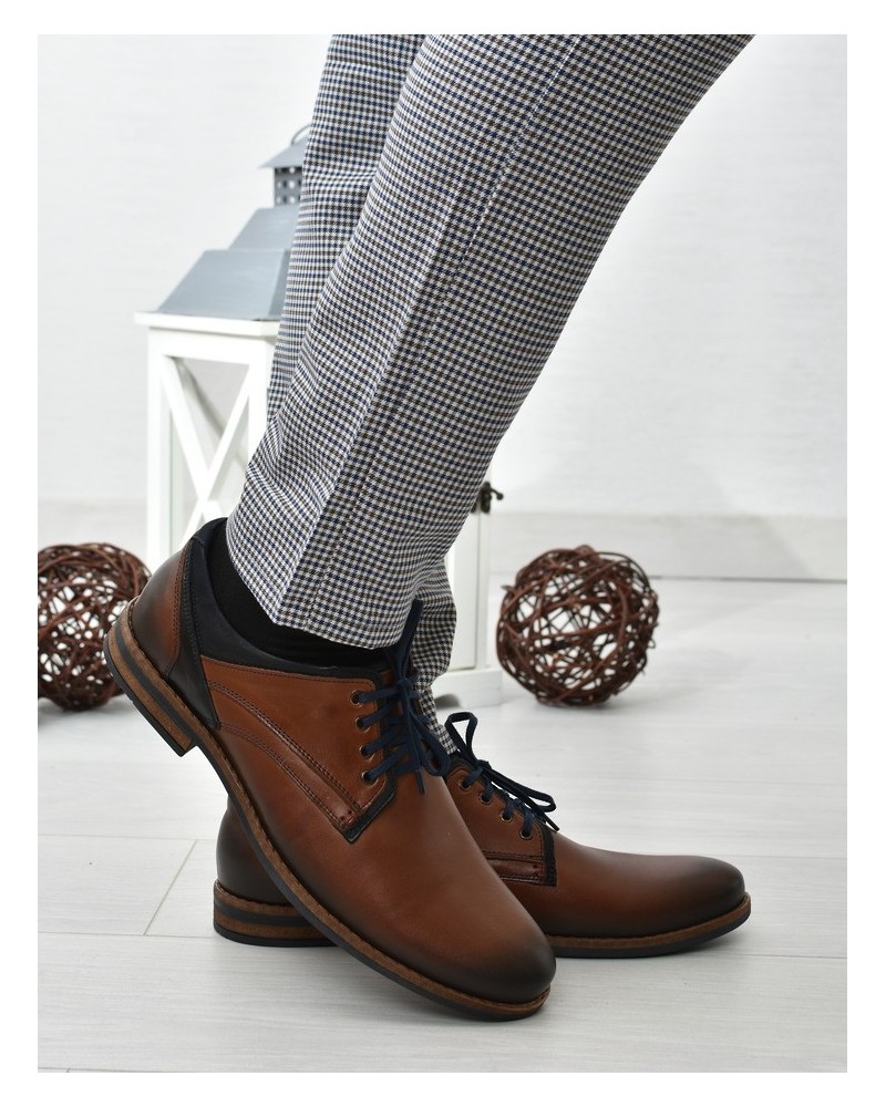 Półbuty casual Nikopol 1692 Brązowe