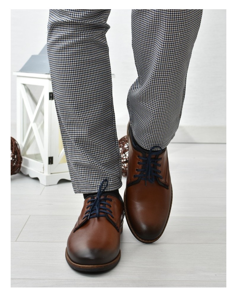 Półbuty casual Nikopol 1692 Brązowe