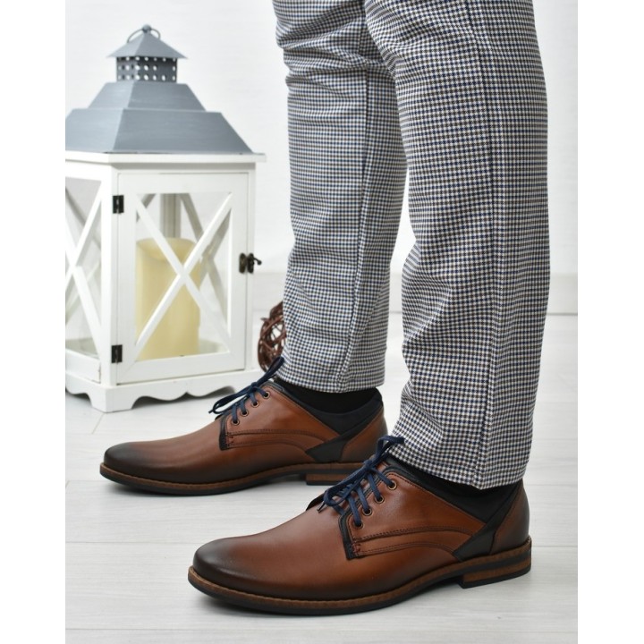 Półbuty casual Nikopol 1692 Brązowe