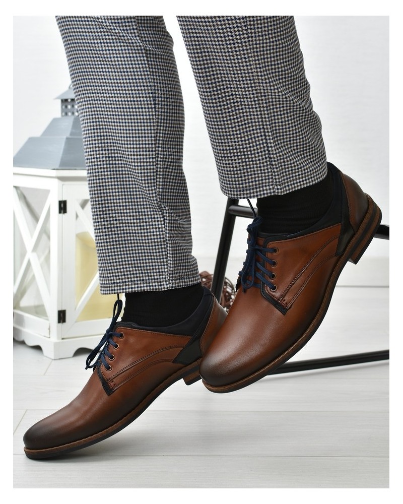 Półbuty casual Nikopol 1692 Brązowe