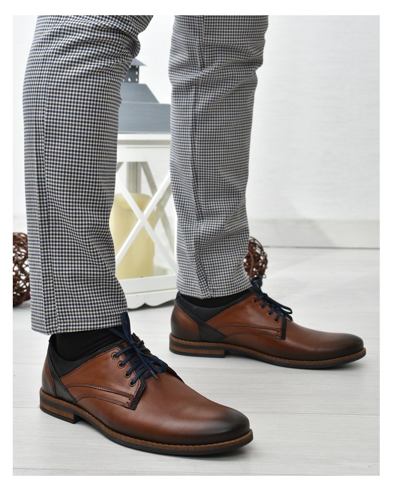 Półbuty casual Nikopol 1692 Brązowe