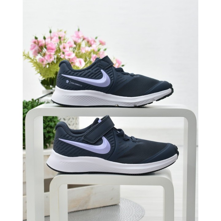 Buty dziecięce sportowe Nike Star Runner 2 AT1801-406 Granatowe
