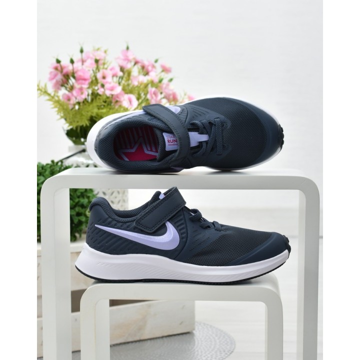 Buty dziecięce sportowe Nike Star Runner 2 AT1801-406 Granatowe