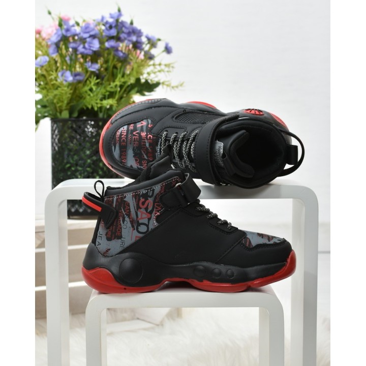 Buty sportowe dziecięce Clibee L204 Czarno-czerwone