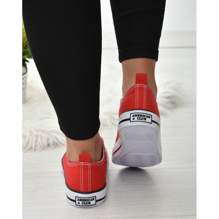Trampki American Club LH65 Czerwone