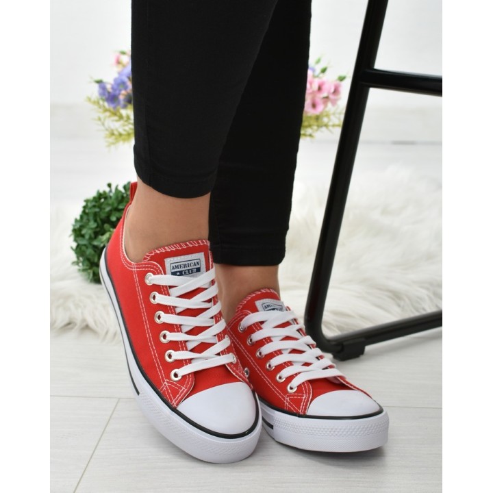 Trampki American Club LH65 Czerwone