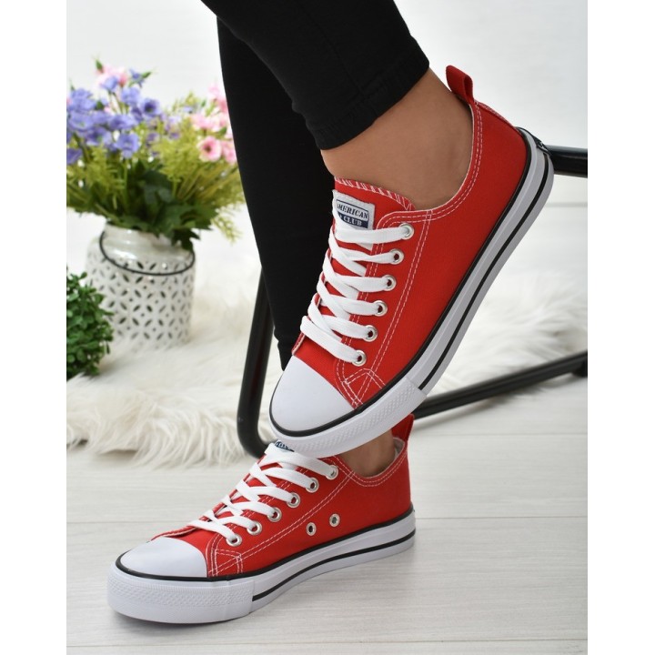 Trampki American Club LH65 Czerwone