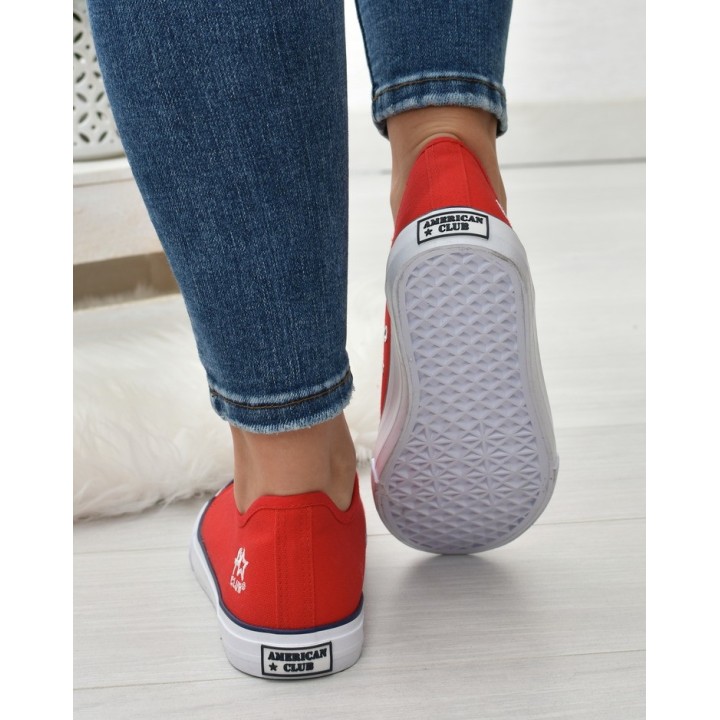 Trampki American Club LH56 Czerwone