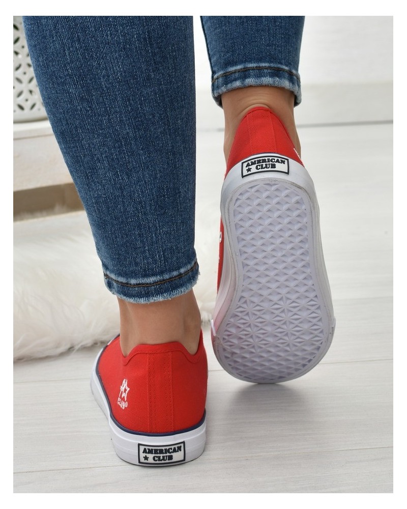 Trampki American Club LH56 Czerwone