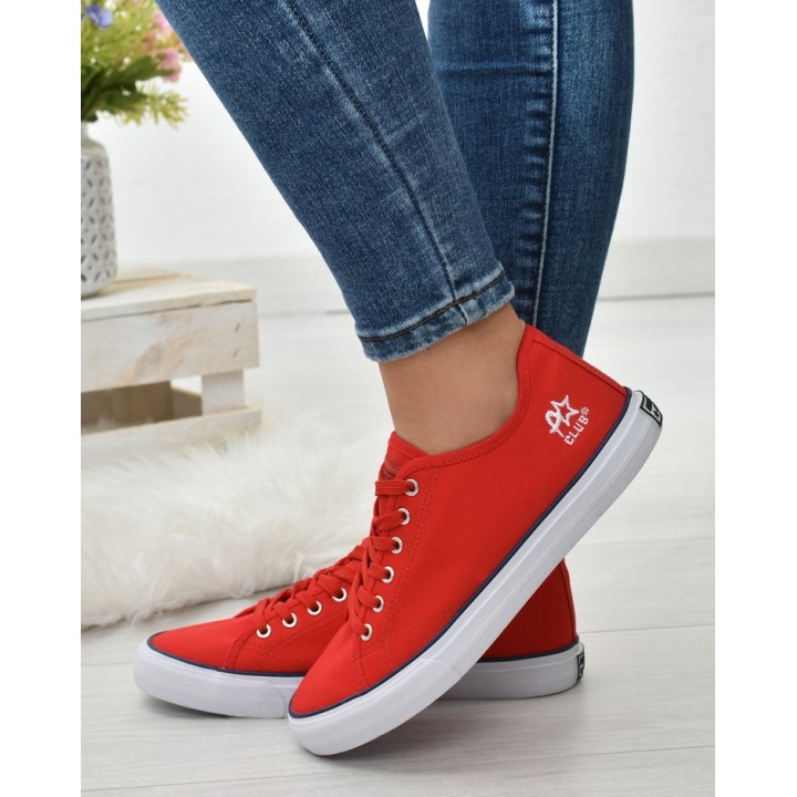Trampki American Club LH56 Czerwone