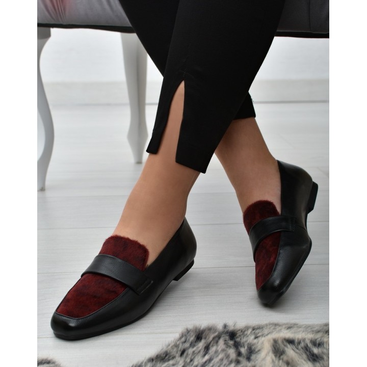 Mokasyny damskie Laura La.Fi 210018WI-PUF Czarne