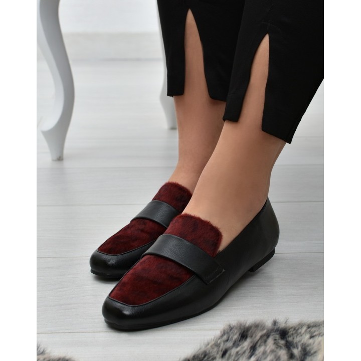 Mokasyny damskie Laura La.Fi 210018WI-PUF Czarne