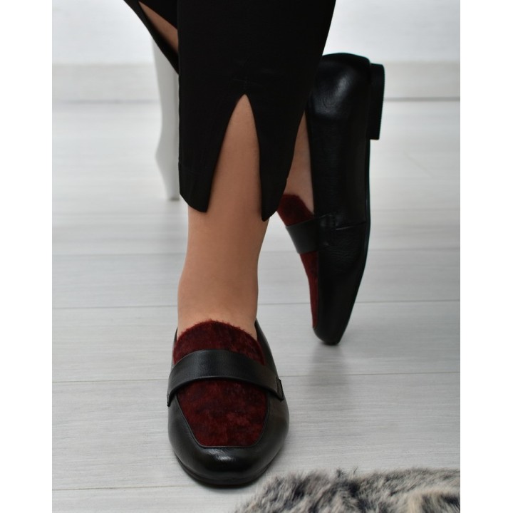 Mokasyny damskie Laura La.Fi 210018WI-PUF Czarne