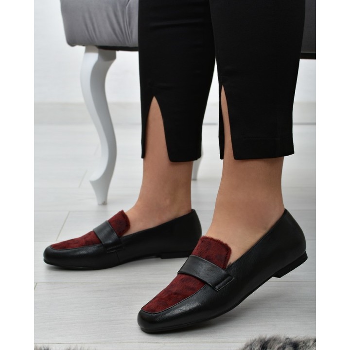 Mokasyny damskie Laura La.Fi 210018WI-PUF Czarne