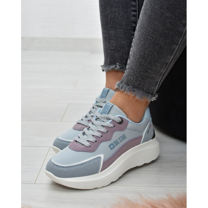 Sneakersy damskie Big Star JJ274990 Niebieskie