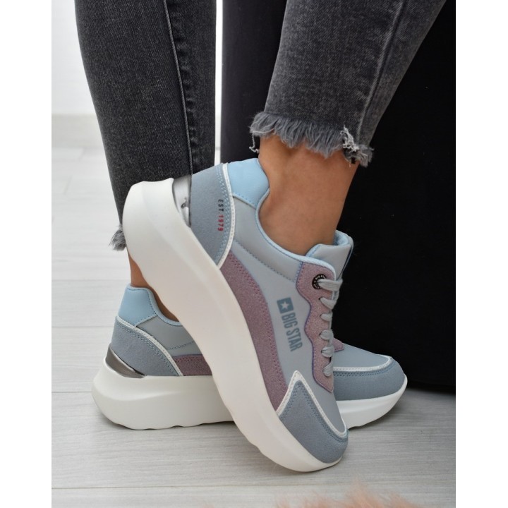 Sneakersy damskie Big Star JJ274990 Niebieskie
