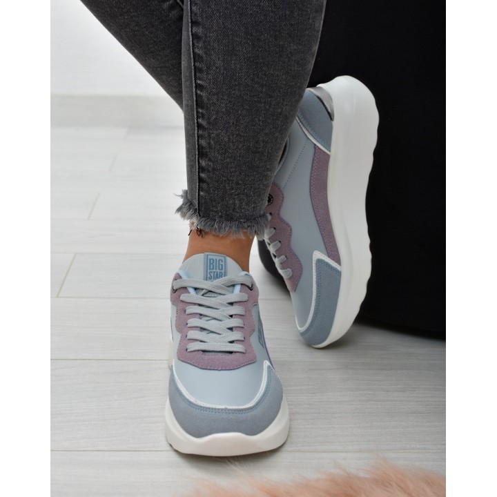 Sneakersy damskie Big Star JJ274990 Niebieskie