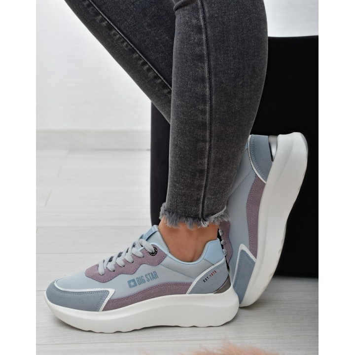 Sneakersy damskie Big Star JJ274990 Niebieskie