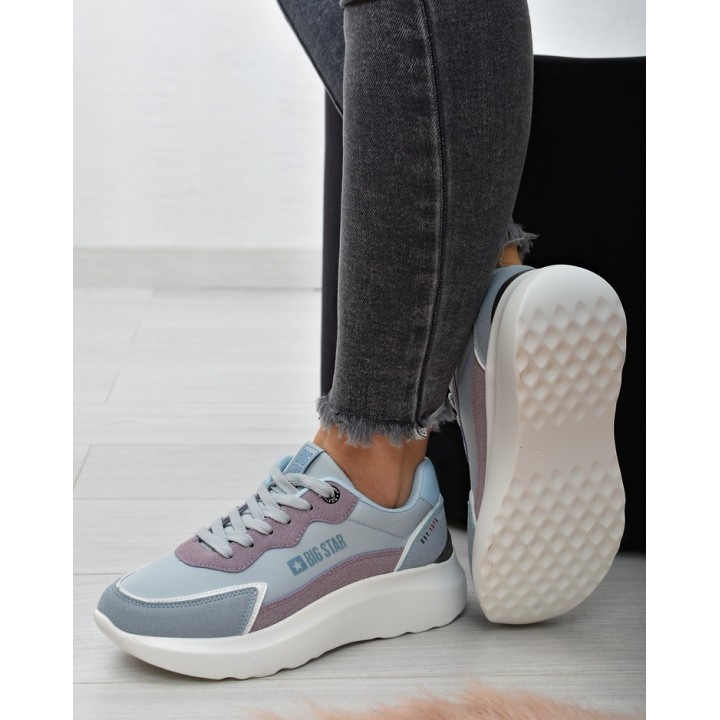 Sneakersy damskie Big Star JJ274990 Niebieskie
