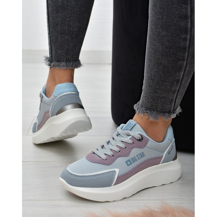 Sneakersy damskie Big Star JJ274990 Niebieskie