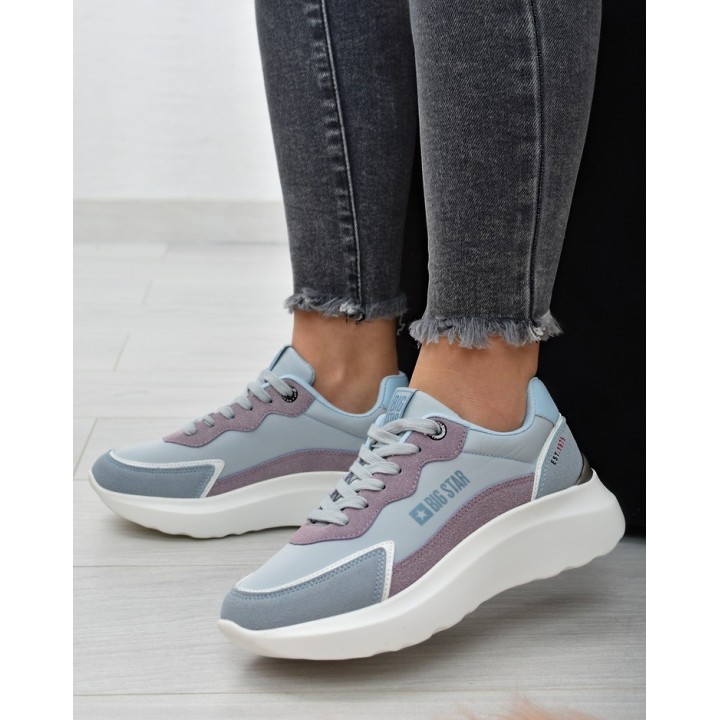 Sneakersy damskie Big Star JJ274990 Niebieskie