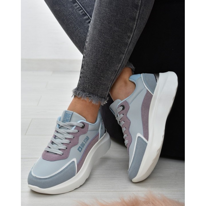 Sneakersy damskie Big Star JJ274990 Niebieskie
