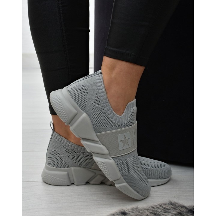 Buty sportowe damskie Big Star JJ274295 Szare